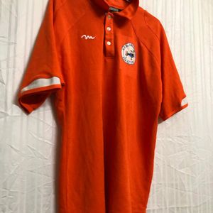 Mass Orange Polo Neck T Shirt