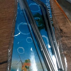 Stainless Steel Reusable Straws With Brush