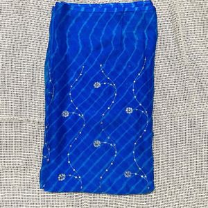 Blue Lehariya Saree