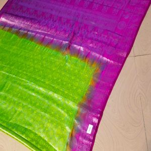 Silver Design Banarasi Soft Silk Saree