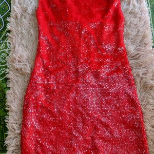 H&M Red Sequins Dress