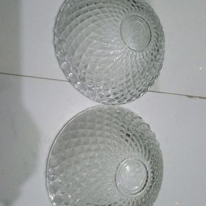 2 Small Glass Bowls