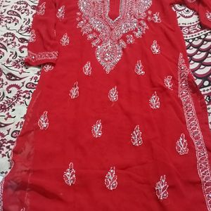 Brand New Chickenkari Kurti With Slip