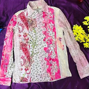 Guess pink multi colour vintage shirt