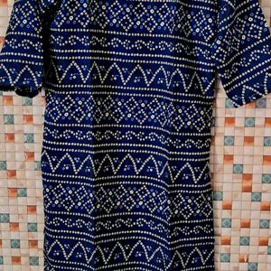 New Arrival: Blue Printed Kurti for Women