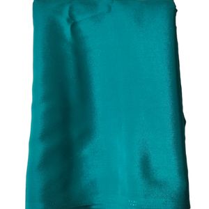 New Beautiful Sea Green Saree Plain Soft Shining