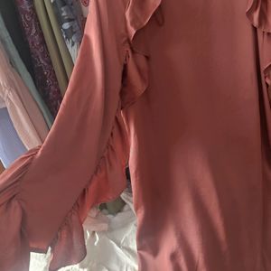 ZARA Tunic With Ruffle Sleaves