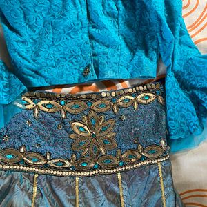 Blue Lehenga For Navratri And Marriage