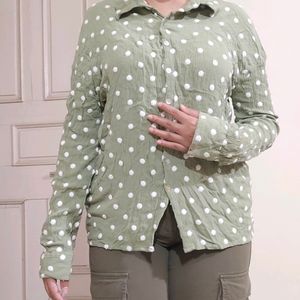 Polka Dot Shirt Top