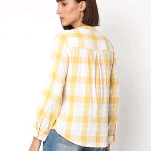 DNMX Checked Shirt Tunic with Pintucks