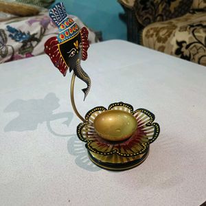 Ganesh Ji Steel Diya (Show piece for Dining table)