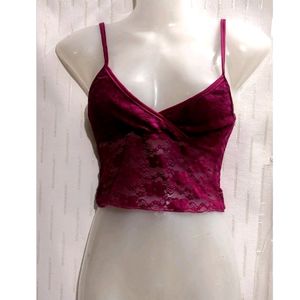 🎀maroon Crop Top 🎀From Womens 🎀🌹🛍️ Length/16