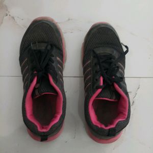 Black And Pink Action Shoes