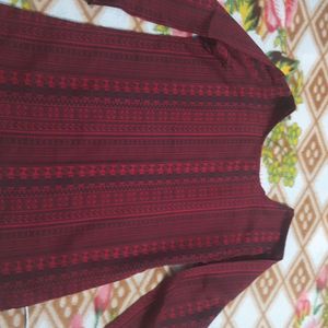 Black Maroon Colour Top