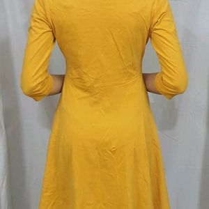 Fit and Flare Dress with 3/4th Sleeves