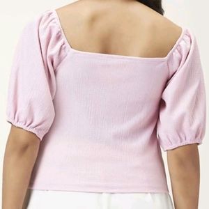 Short Sleeved Slim Fit Top (Lilac)