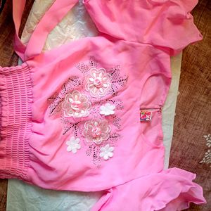 Western Top In Baby Pink Colour