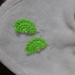 Crochet Half moon Earrings