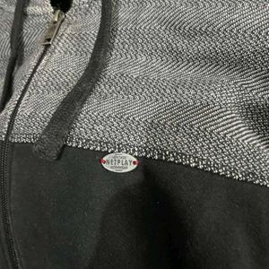 NETPLAY ZIPPER SWEATSHIRT BLACK GREY