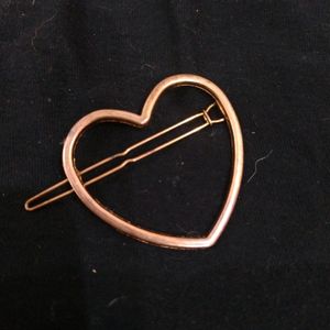 Heart Shaped Hoops Earrings With Hair Clip