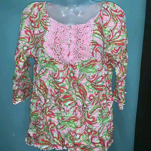 Multicolor top with embroidery for Girls/Women