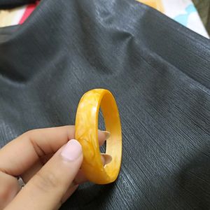 Crystal Green Bangles And Cream Colour Bangle