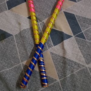 2 Pairs Of Dandiya Sticks