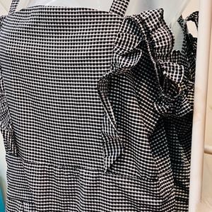 Checked Print Jumpsuit Grey Color Casual Wear