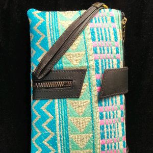 Jacquard Purse / Pouch (Blue)