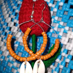 Brown Beads  Earing