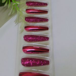 Beautiful Artificial Nails With Sticker