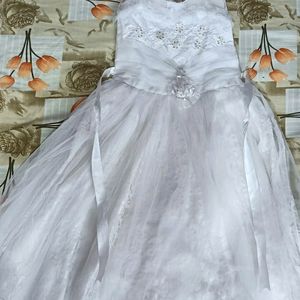 White Pari Gown For Kids