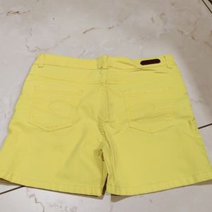 Beautiful Yellow Denim Shorts