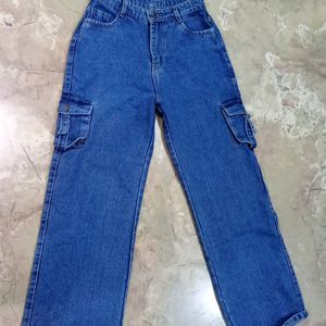 blue cargo jeans