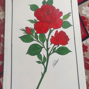 Rose Painting ( Handmade )