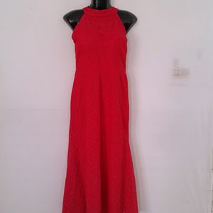 Red Color Party Dress (Women's)