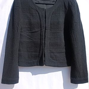 Black Retro Jacket For Women