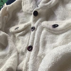 Korean Aesthetic Crop Teddy Wool Jacket