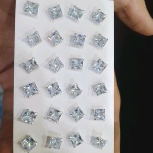 Diamond Pure Silver Earrings (Pairs)