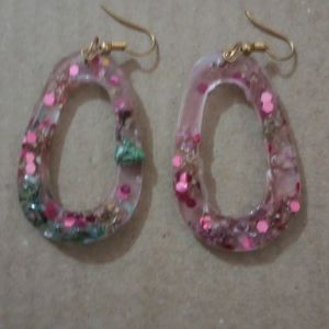 Pair Of Handmade Resin Earrings