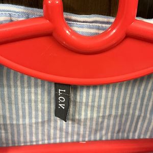 New Shoppers Stop Blue Striped Shirt