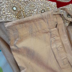 Gold Designer Simmer Saree