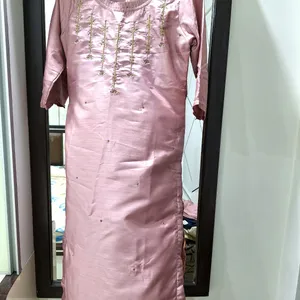 Pink Kurta Set with Embroidery (New)