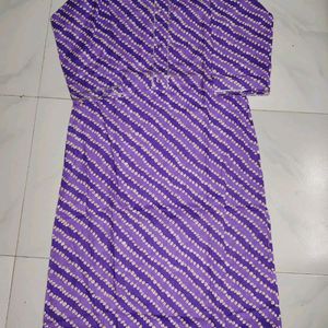 Lavender Printed Kurti