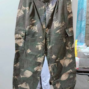 Military Print Cargo Pants