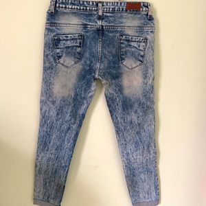 Ripped High Waist Denim Jeans