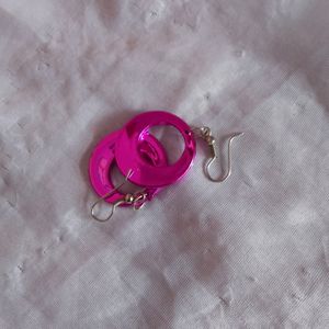 Dark Pink Color Earrings