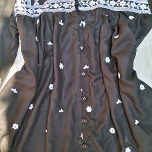 Black Desi Frock Top