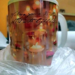 Candle Design Beautiful Mug With Keychain