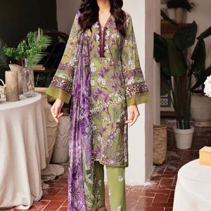 Unstitched Pakistani Suit With Patchworks